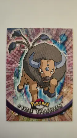 2000 Topps Pokemon TV Series Blue Logo #123 Tauros Non Holo - Image 1
