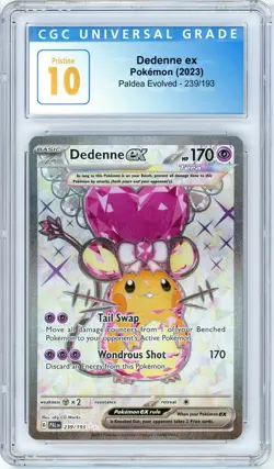 Pokemon Dedenne EX #239 Paldea Evolved CGC Pristine 10 - Image 1