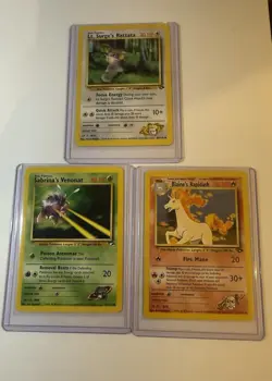 Pokemon TCG Gym Challenge Bundle Lt. Surge’s Rattata Venonat & Rapidash - Image 1