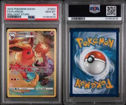 2022 POKEMON SWORD & SHIELD BRILLIANT STARS #TG01 FULL ART/FLAREON PSA 10 - Image 3