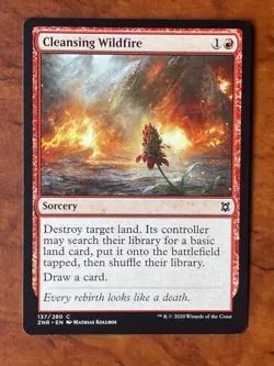 Cleansing Wildfire MTG Magic the Gathering Card NM Near Mint ZNR - Image 1