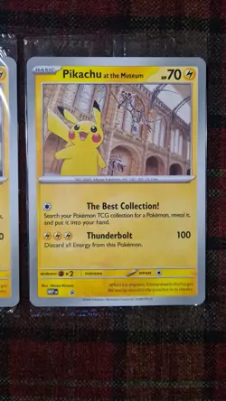 x2Pikachu at the Museum Pokemon x Natural History Museum Jumbo Promo Card SEALED - Image 3