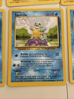 Vintage Pokemon Pikachu & Squirtle Lot Base Set Jungle 1999 Near Mint (30 Cards) - Image 4