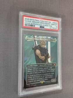 Cloud, Midgar Mercenary (Borderless) (Surge Foil) Final Fantasy Foil 520 PSA 10 - Image 2