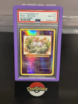 2016 Pokemon Mew 53/108 Reverse Holo XY Evolutions PSA 10 - Image 1