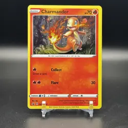 2021 POKEMON SWORD & SHIELD BLACK STAR PROMO #SWSH092 CHARMANDER COSMOS HOLO NM - Image 1
