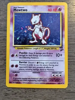 1999-2000 Pokemon Base Set 2 Mewto Holo 🔮 - Image 1