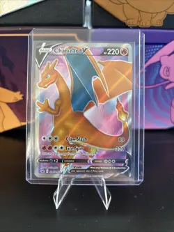 Pokemon TCG Charizard v SWSH050 Black Star Promos Holo LP - Image 1