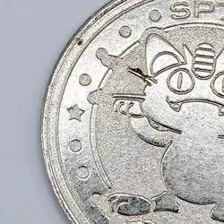 Meowth Pokemon Battle Coin Silver Japanese Very Rare Nintendo Japan Collection - Image 4