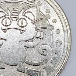 Meowth Pokemon Battle Coin Silver Japanese Very Rare Nintendo Japan Collection - Image 5