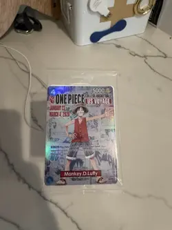 One Piece CCG Monkey.D.Luffy US College Rutgers Basketball Game Card SEALED - Image 1