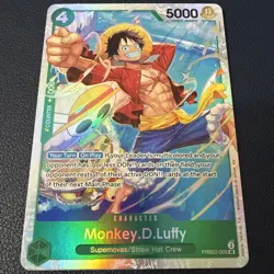 Monkey.D.Luffy PRB02-005 - One Piece TCG - SR Foil Near-Mint English - Image 1