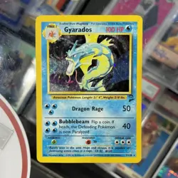 Pokemon Gyarados Base Set 006/102 100 HP Holo Rare English Wizards 1999 TCG Card - Image 1