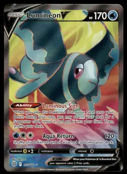 Pokemon Cards Lumineon V 155/172 Brilliant Stars Rare Ultra NM *1 - Image 1