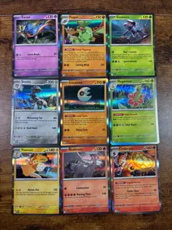 Lot of 9 Pokemon Holo Cards Mega Evolutions - Mixed Bundle Mint/ NM - Image 1