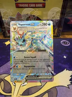 Pokemon TCG Vaporeon EX Double Rare Holo Card 23/131 Prismatic Evolutions - Image 1