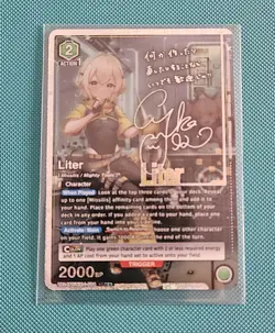 Union Arena Nikke SUPER RARE Card LITER (SR**) Signed! UE14BT GODDESS OF VICTORY - Image 2