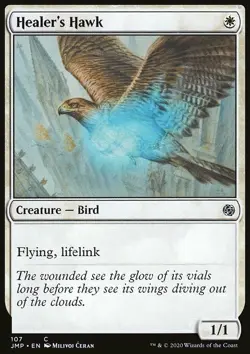 Magic the Gathering MTG Healer's Hawk (107) Jumpstart LP - Image 1