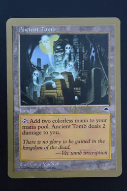 Magic The Gathering MTG ANCIENT TOMB WCD 1999: Kai Budde HP Damaged - Image 1