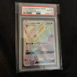 PSA 10 GEM MINT Leafeon GX 157156 Ultra Prism Secret Rare Holo Pokemon C G2U - Image 2