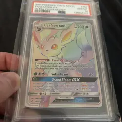 PSA 10 GEM MINT Leafeon GX 157156 Ultra Prism Secret Rare Holo Pokemon C G2U - Image 5