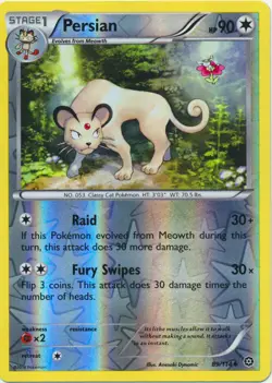 Persian - 89/114 - Uncommon - Reverse Holo NM, English Pokemon Steam Siege - Image 1