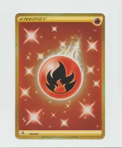 Pokemon TCG Fire Energy Fusion Strike Set 284/264 Secret Rare Holo 2021 - Image 1