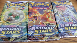 Pokemon Brilliant Stars 3 Booster Packs SEALED Charizard + Arceus + Whimsicott - Image 2