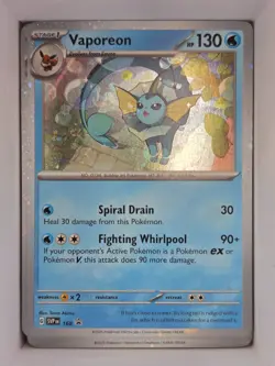 Pokemon TCG Vaporeon 168 Cosmos Holo Rare Black Star Promo Scarlet & Violet - Image 1
