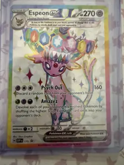 Pokemon TCG Espeon EX Black Star Promo 175 Full Art Ultra Rare Ungraded FAST SHP - Image 1