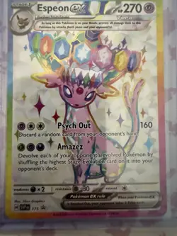 Pokemon TCG Espeon EX Black Star Promo 175 Full Art Ultra Rare Ungraded FAST SHP - Image 2