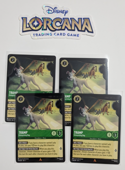 Disney Lorcana Archazia's Island Tramp Enterprising Dog x4 Playset Non Cold Foil - Image 1
