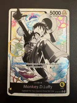 One Piece Monkey. D. Luffy ST29-001 (ALT ART) Leader Card Egghead English - Image 2