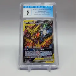 Pokemon Card Lot Moltres Zapdos Articuno GX Hidden Fates 69/68 & SM210 Graded 9 - Image 5