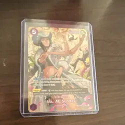 Bandai One Piece Card Game Ms. All Sunday Baroque Works Holo OP04-064 5000 Power - Image 1
