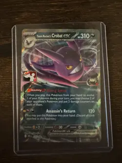 Brand New Holo NM Team Rocket's Crobat Ex Prize Pack Series 8 Play Pokemon Card - Image 1