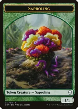 10 Token Cards - SAPROLING Tokens Version #3 - Dominaria - NM - Image 1