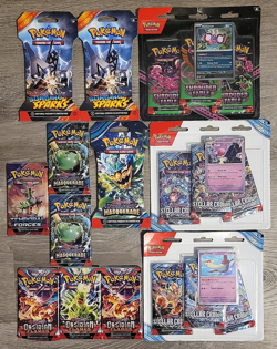 (18) Mixed Pokemon Card Packs - Stellar Crown Obsidian Flames Surging Sparks Etc - Image 1
