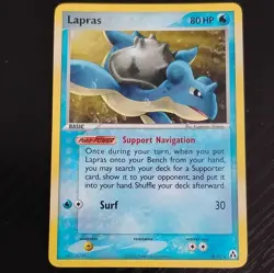 Pokemon Lapras EX Legend Maker Holo Rare Card 8/92 HP80 2006 English TCG - Image 1