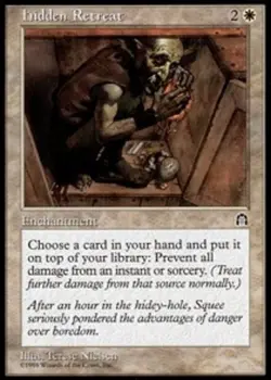 MTG Hidden Retreat, Stronghold, Heavily Played, English - Image 1