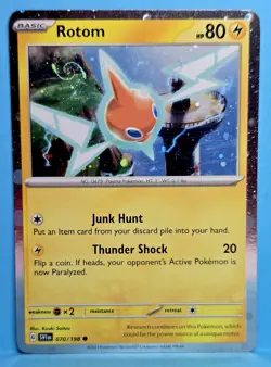 - SWIRL - 2023 😺 Pokemon Scarlet & Violet Rotom 070/198 Cosmos Holo Exclusive - Image 1