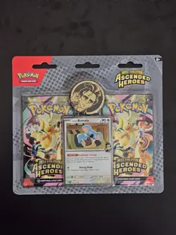 Pokemon Ascended Heroes 2 Pack Blister - Brand New Sealed - Larry's Komala Promo - Image 1