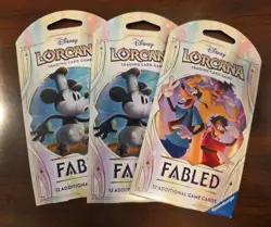 Disney Lorcana TCG - Fabled - Sleeved/Sealed Booster Packs - Lot Of 3 - Image 1