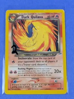 Dark Quilava - 39/105 - Uncommon Unlimited Neo Destiny - Pokemon Card - MP - Image 3