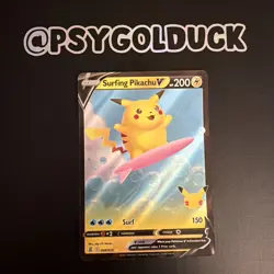 Surfing Pikachu V 008/025 Ultra Rare Celebrations 2021 - Pokemon Card TCG (NM) - Image 1