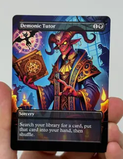 Demonic Tutor Proxy Card with Custom designed art - Image 1