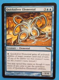 Magic the Gathering MTG Mirrodin QUICKSILVER ELEMENTAL Rare VLP/EX 2003 NICE!! - Image 1