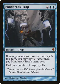 MTG Mindbreak Trap Zendikar Regular Mythic Rare - Image 1