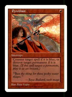 MTG Pyroblast LP Light Play Fifth Edition [5103] - Image 1