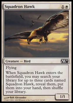Magic the Gathering MTG Squadron Hawk (33) Magic 2011 NM - Image 1